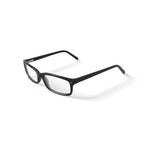 Men's W124 Rectangular Prescription Eyeglasses with Case, Black