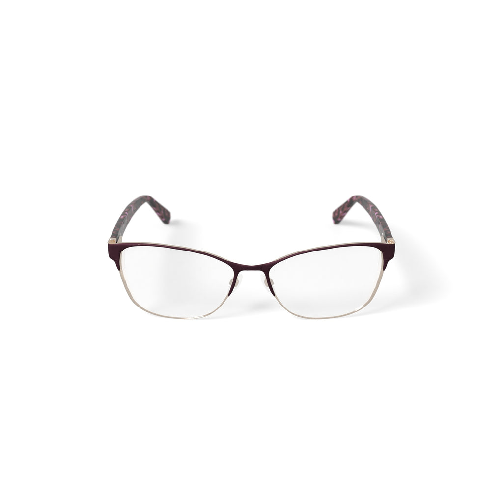 Kenneth Cole Women's KC0959-1 Browline Prescription Eyeglasses with Case, Burgundy