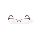 Kenneth Cole Women's KC0959-1 Browline Prescription Eyeglasses with Case, Burgundy