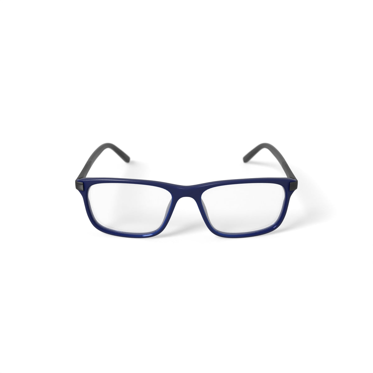 Men's M0501 Square Prescription Eyeglasses with Case, Navy Blue