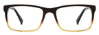 Men's SCA86AS Rectangular Prescription Eyeglasses with Case, Brown
