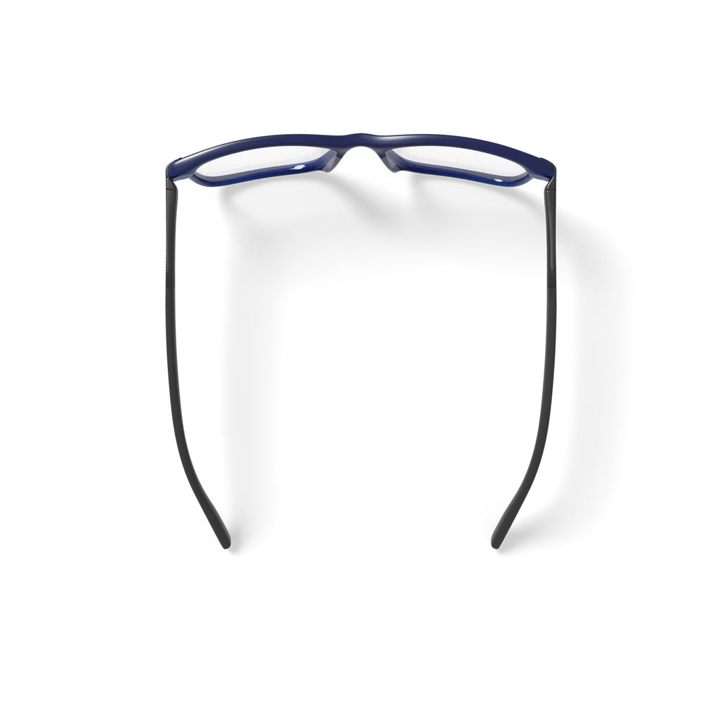 Men's M0501 Square Prescription Eyeglasses with Case, Navy Blue