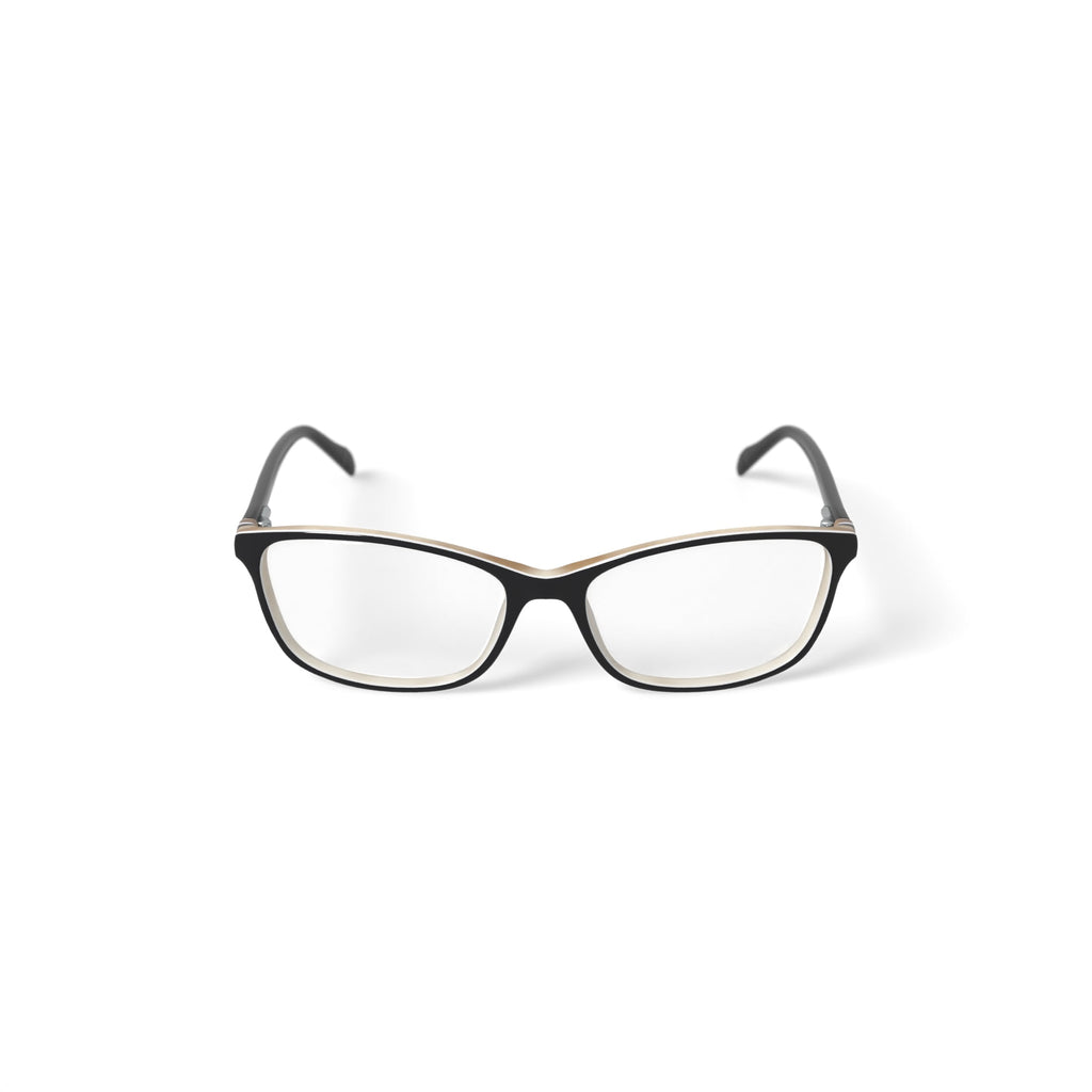 Women's Lily Rectangular Prescription Eyeglasses with Case, Brown