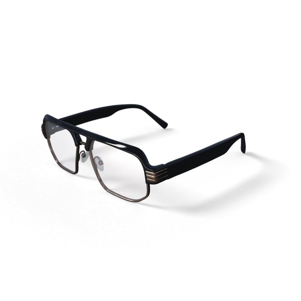 Reverb Men's RVMO5110 Prescription Eyeglasses with Case, Black