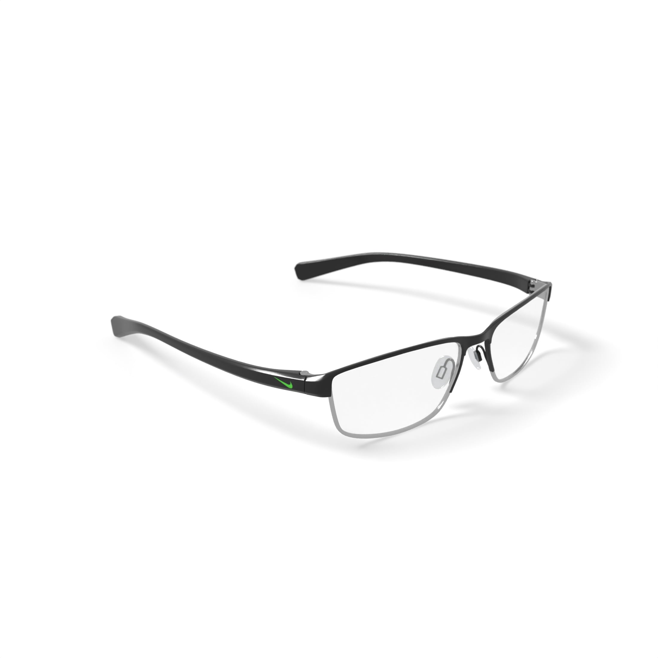 Men's 8097G Prescription Eyeglasses with Case, Satin Black