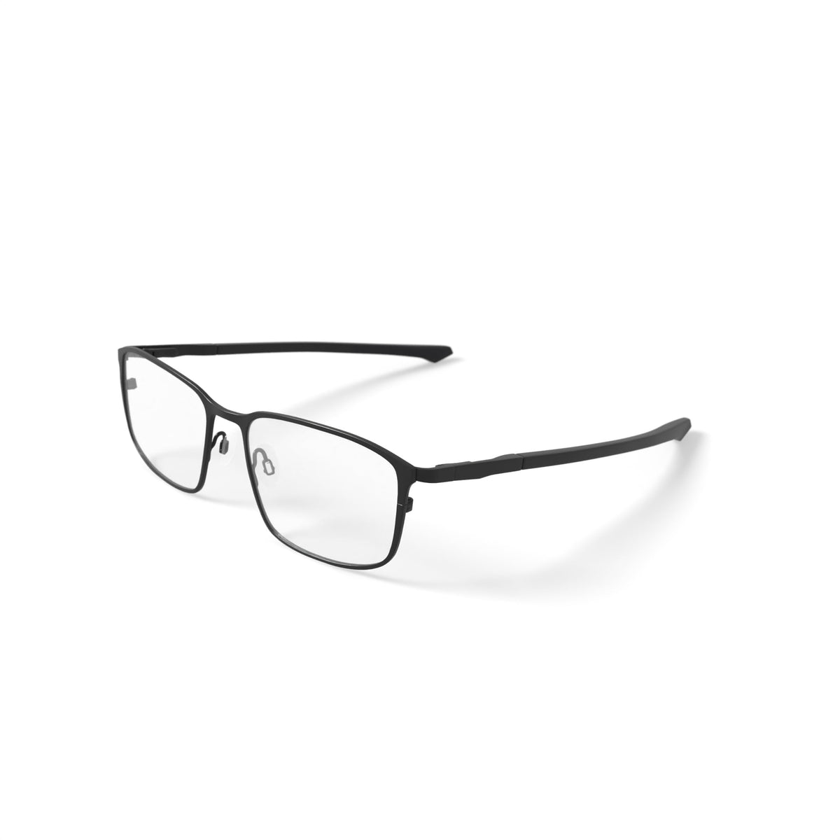 Men's MC001 James Square Prescription Eyeglasses with Case, Matte Black