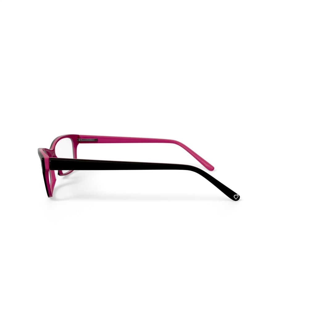 Women's HC06 Square Prescription Eyeglasses with Case, Brown