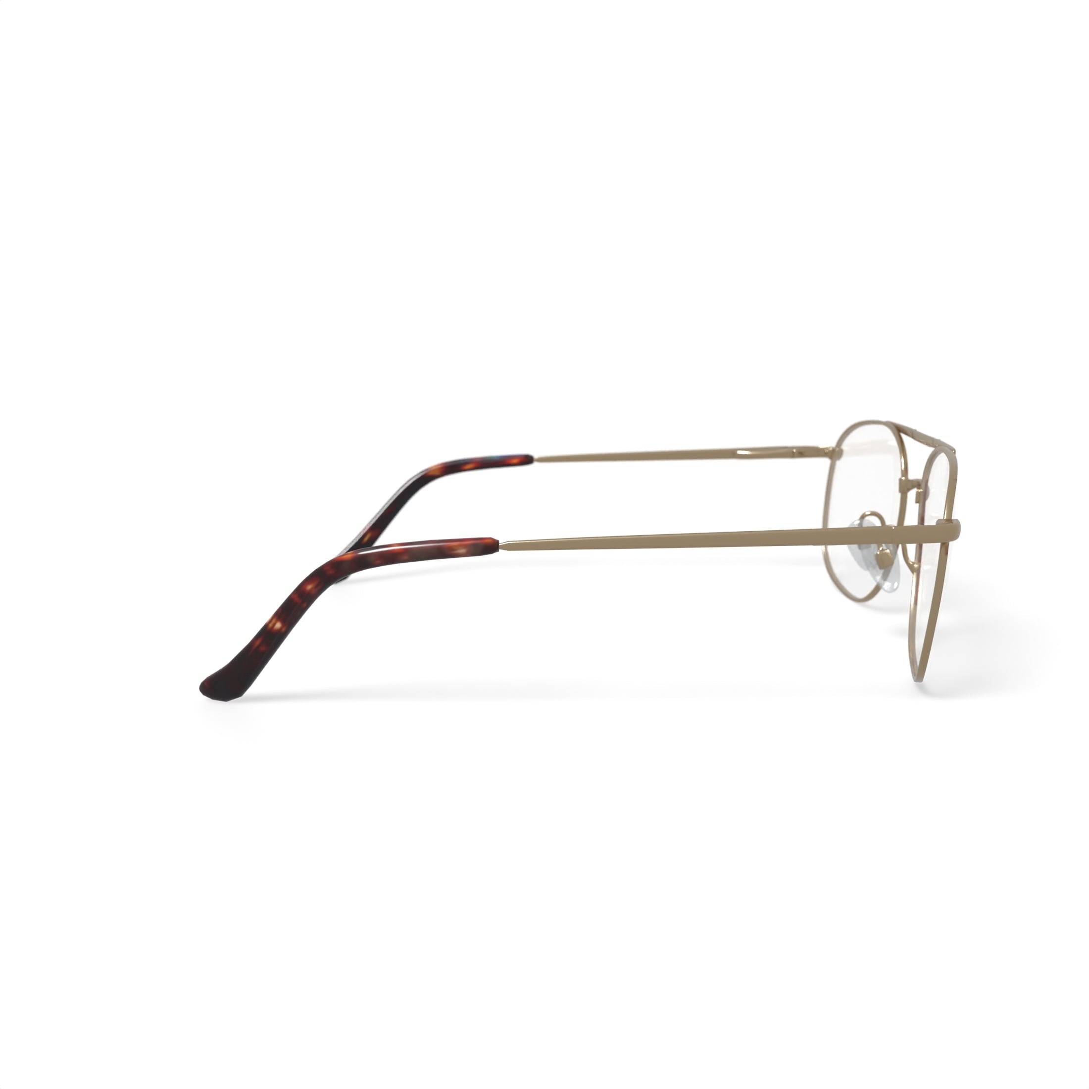 Via Milano Men's Tremont Round Prescription Eyeglasses with Case, Brown/Gold