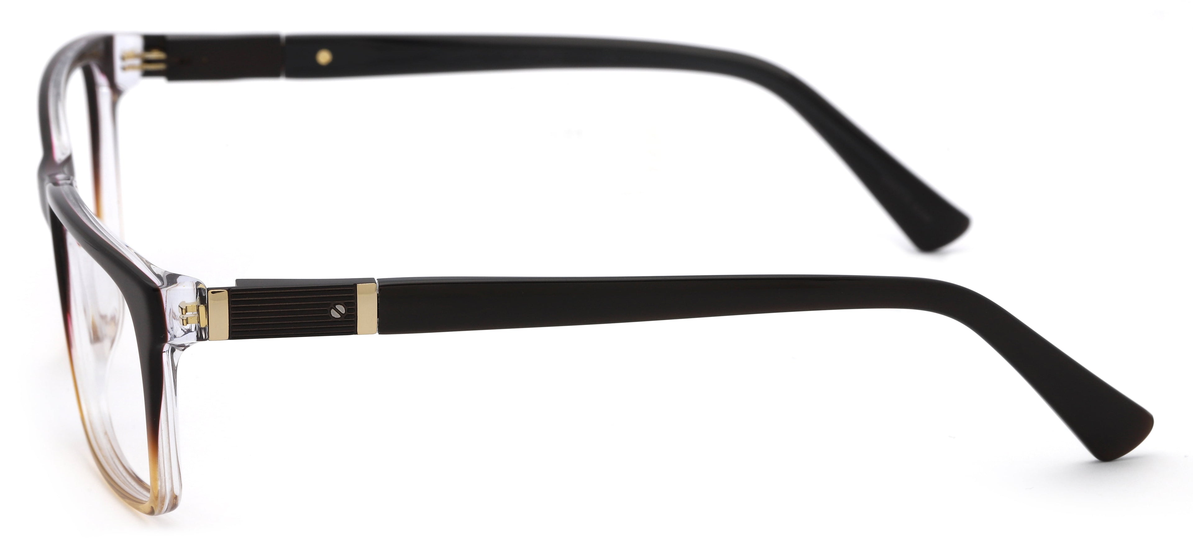 Men's SCA86AS Rectangular Prescription Eyeglasses with Case, Brown