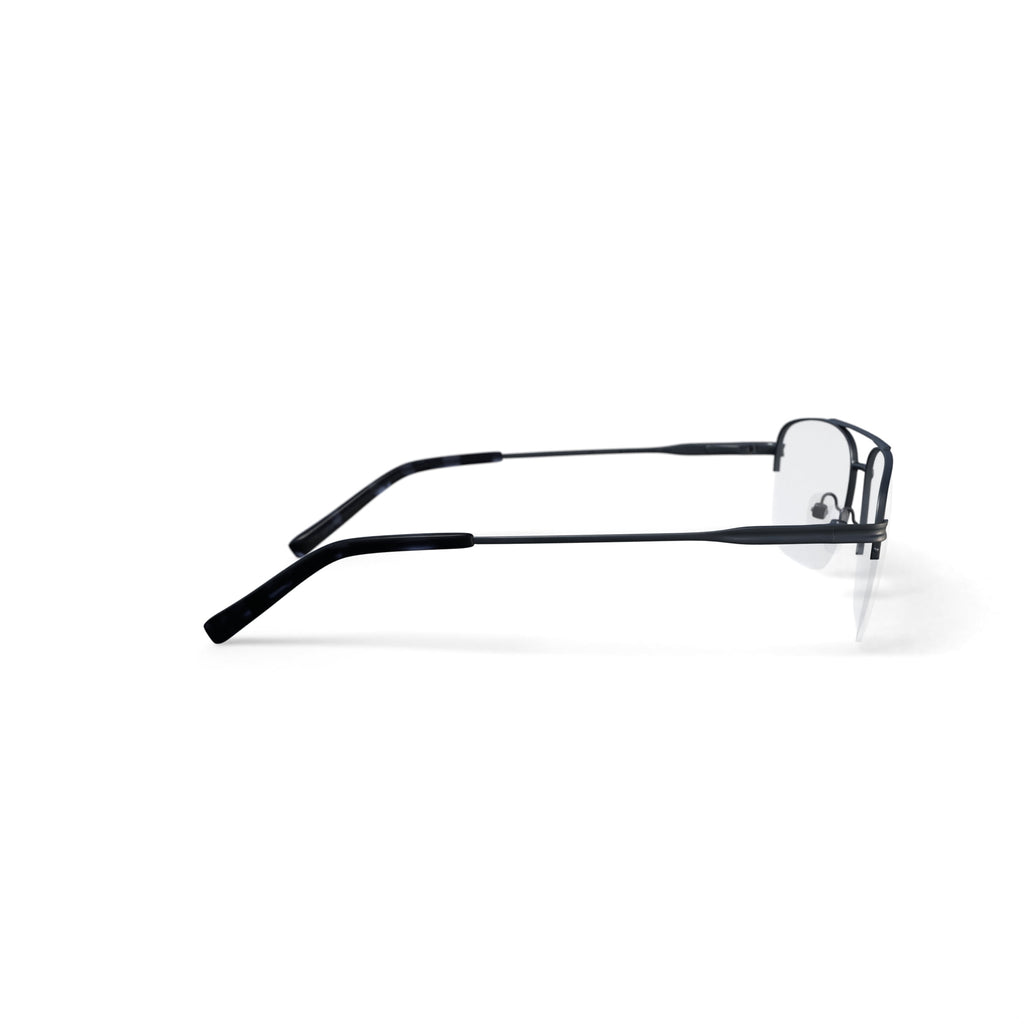 Men's Bashiri Square Prescription Eyeglasses with Case, Grey