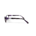 Apple Bottoms Women's AB782 Rectangular Prescription Eyeglasses with Case, Purple