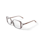 Women's H01Z Square Prescription Eyeglasses with Case, Tan