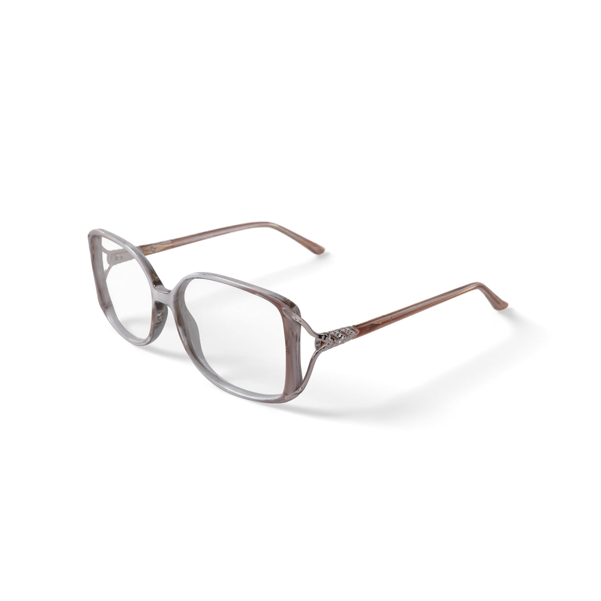 Women's H01Z Square Prescription Eyeglasses with Case, Tan