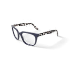 M America Women's Irving Square Prescription Eyeglasses with Case, Blue