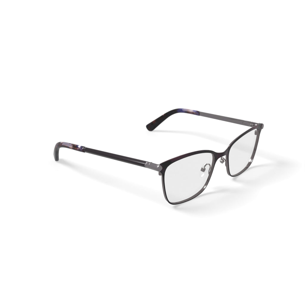 Women's NLO5012 Prescription Eyeglasses with Case, Plum
