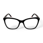 Women's MV021 Karen Cat Eye Prescription Eyeglasses with Case, Black