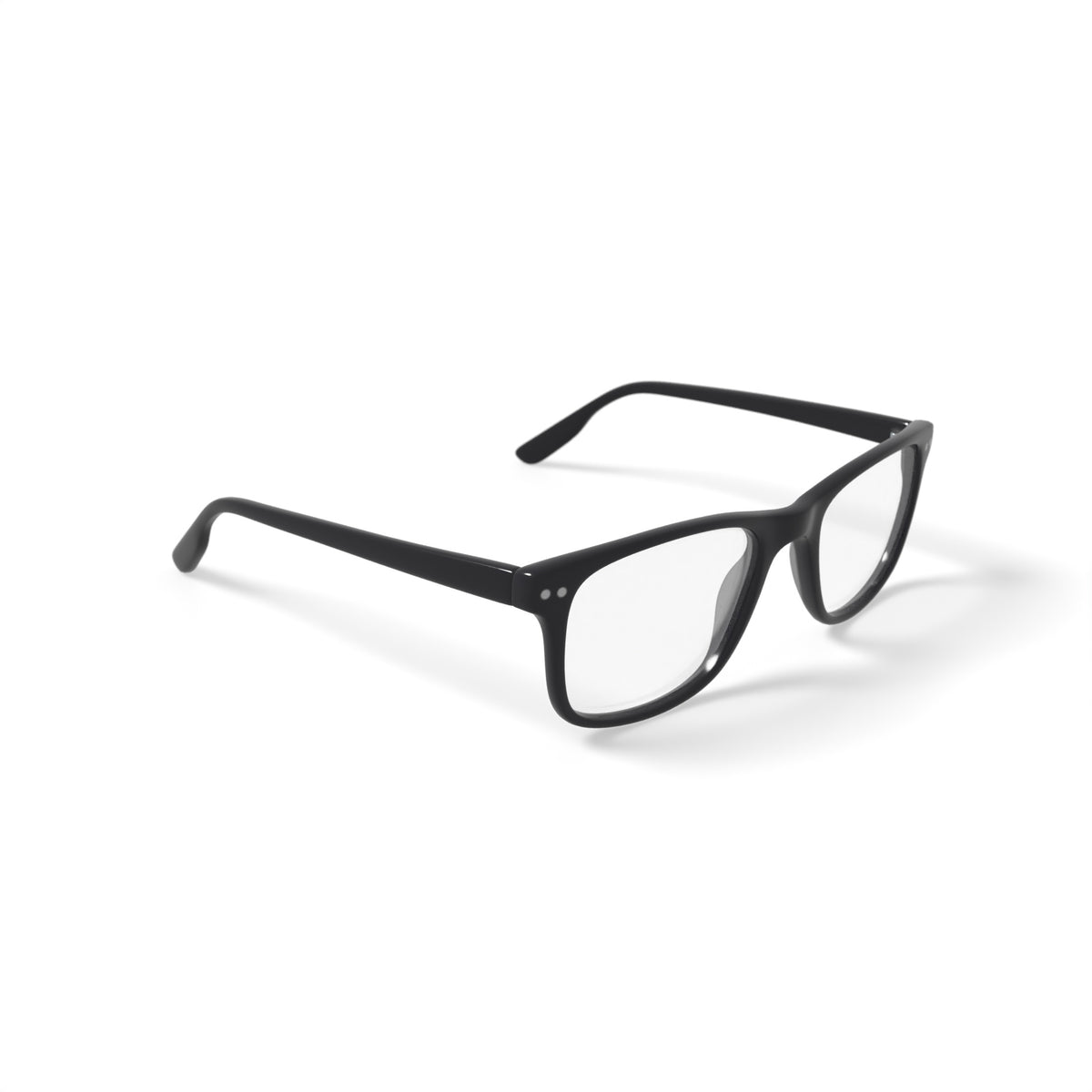 M America Men's MU111 Square Prescription Eyeglasses with Case, Black