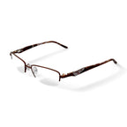 Women's S3208 Rectangular Prescription Eyeglasses with Case, Brown