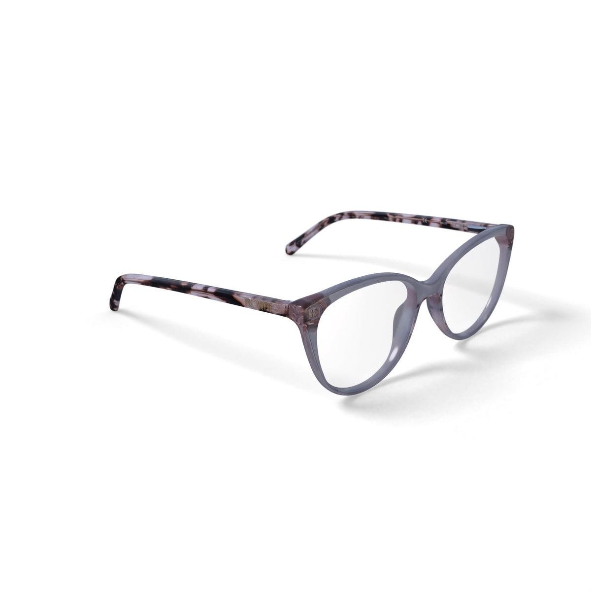 Flower Women's Rose Prescription Eyeglasses with Case, Nude Crystal