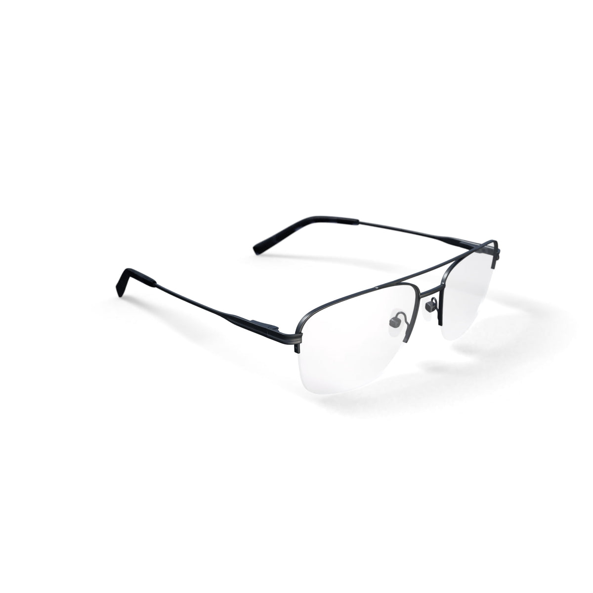 Men's Bashiri Square Prescription Eyeglasses with Case, Grey