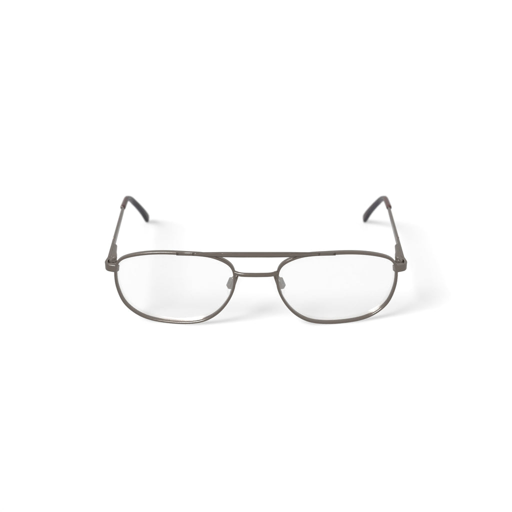 Men's ST169 Rectangular Prescription Eyeglasses with Case, Gunmetal