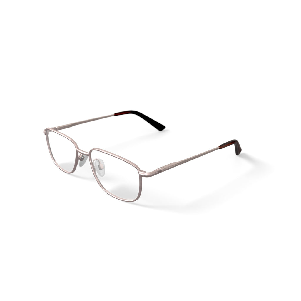 Men's Colonel Square Prescription Eyeglasses with Case, Gold