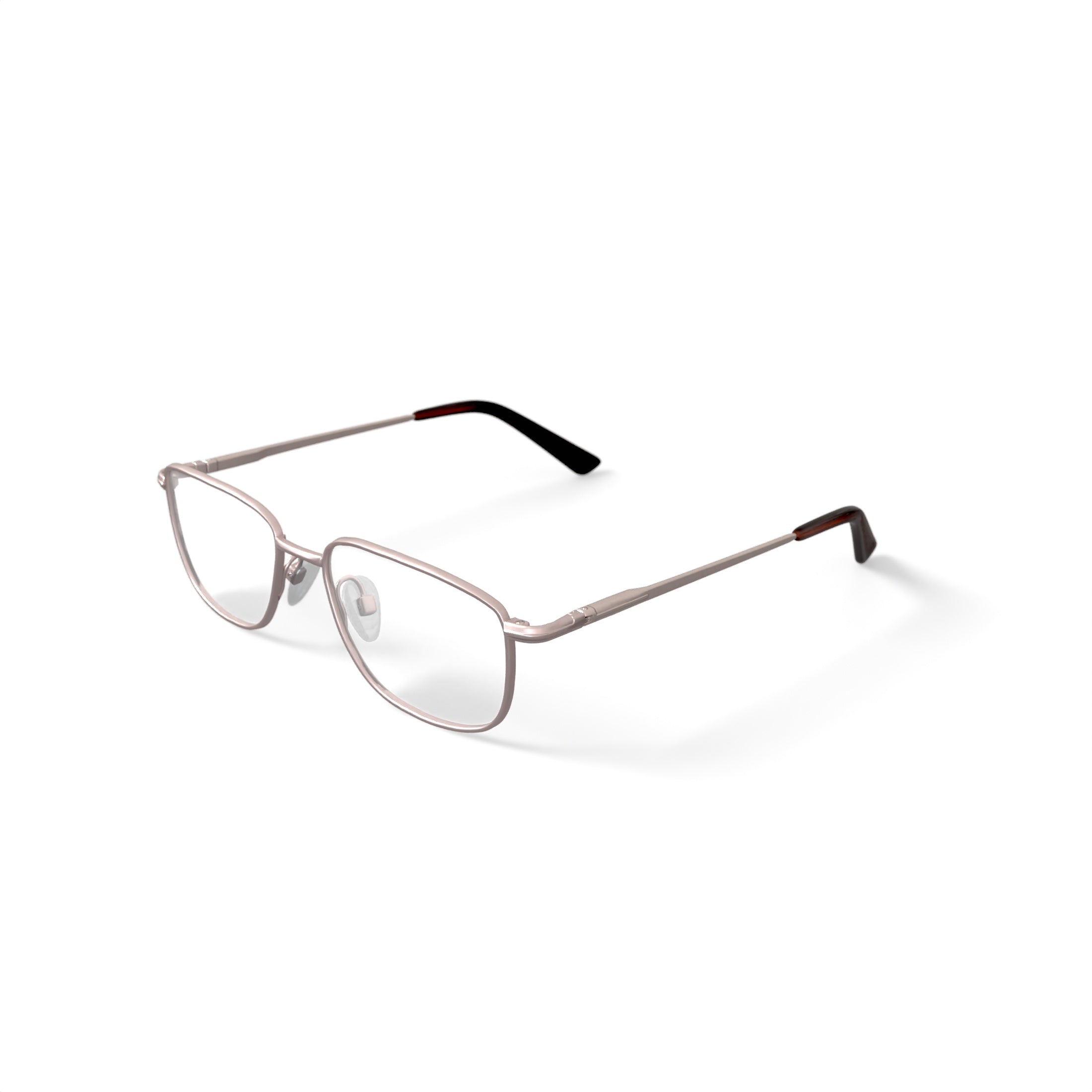 Men's Colonel Square Prescription Eyeglasses with Case, Gold
