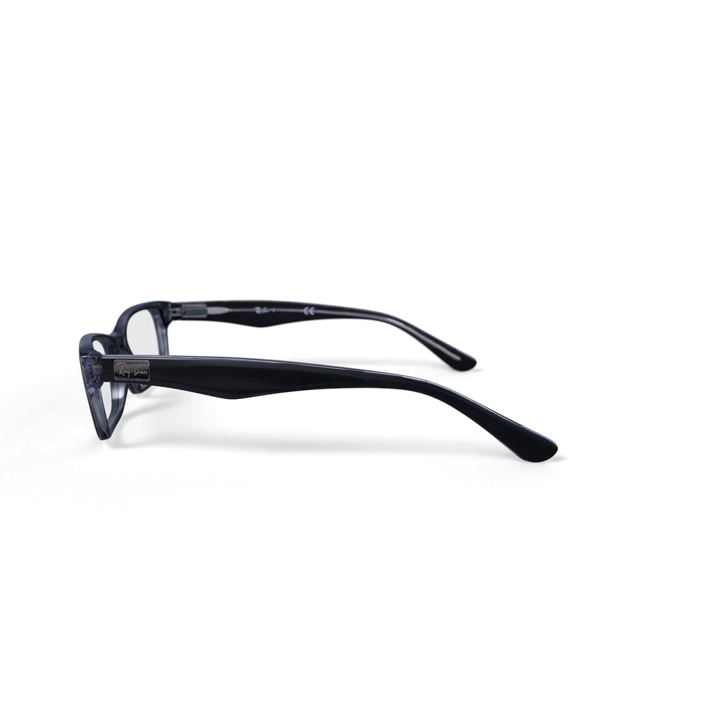  Women's Size 52 Square RB5206 Optics Prescription Eyeglasses with Case, Black On Transparent