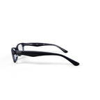  Women's Size 52 Square RB5206 Optics Prescription Eyeglasses with Case, Black On Transparent