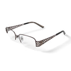 Women's WLO320 Square Square Prescription Eyeglasses with Case, Brown
