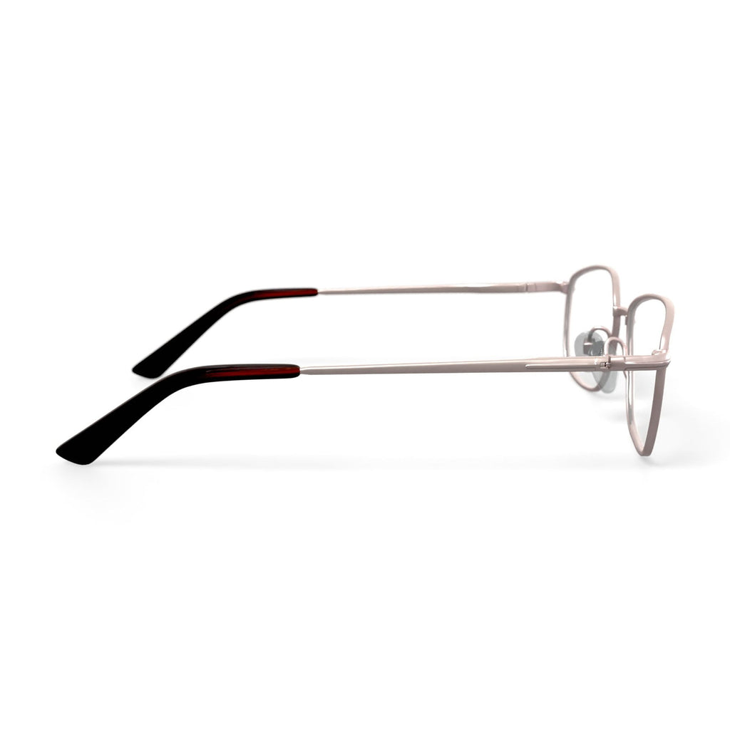 Men's Colonel Square Prescription Eyeglasses with Case, Gold