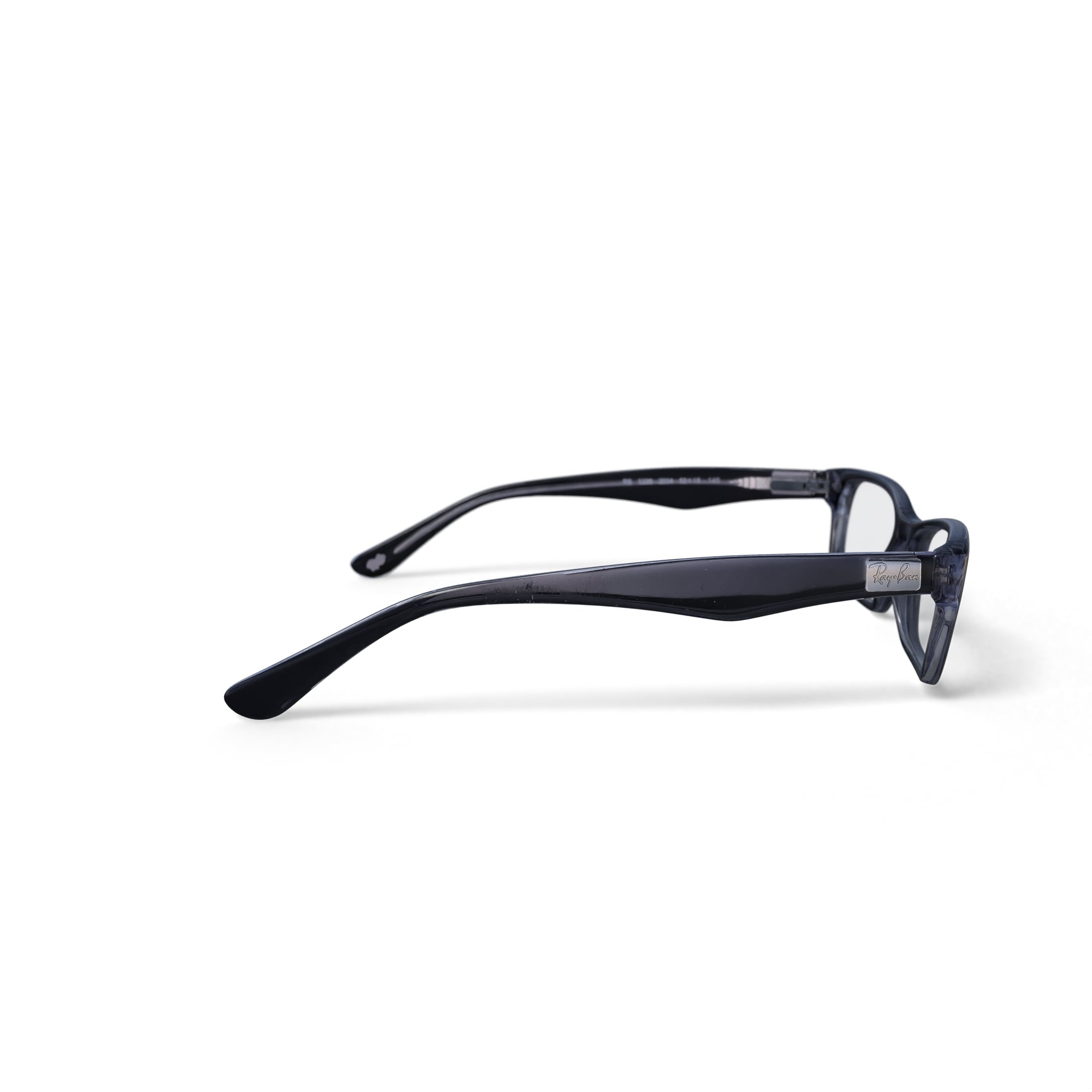  Women's Size 52 Square RB5206 Optics Prescription Eyeglasses with Case, Black On Transparent