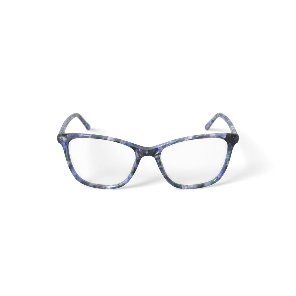 Women's MV024 Cheryl Square Prescription Eyeglasses with Case, White Tortoise