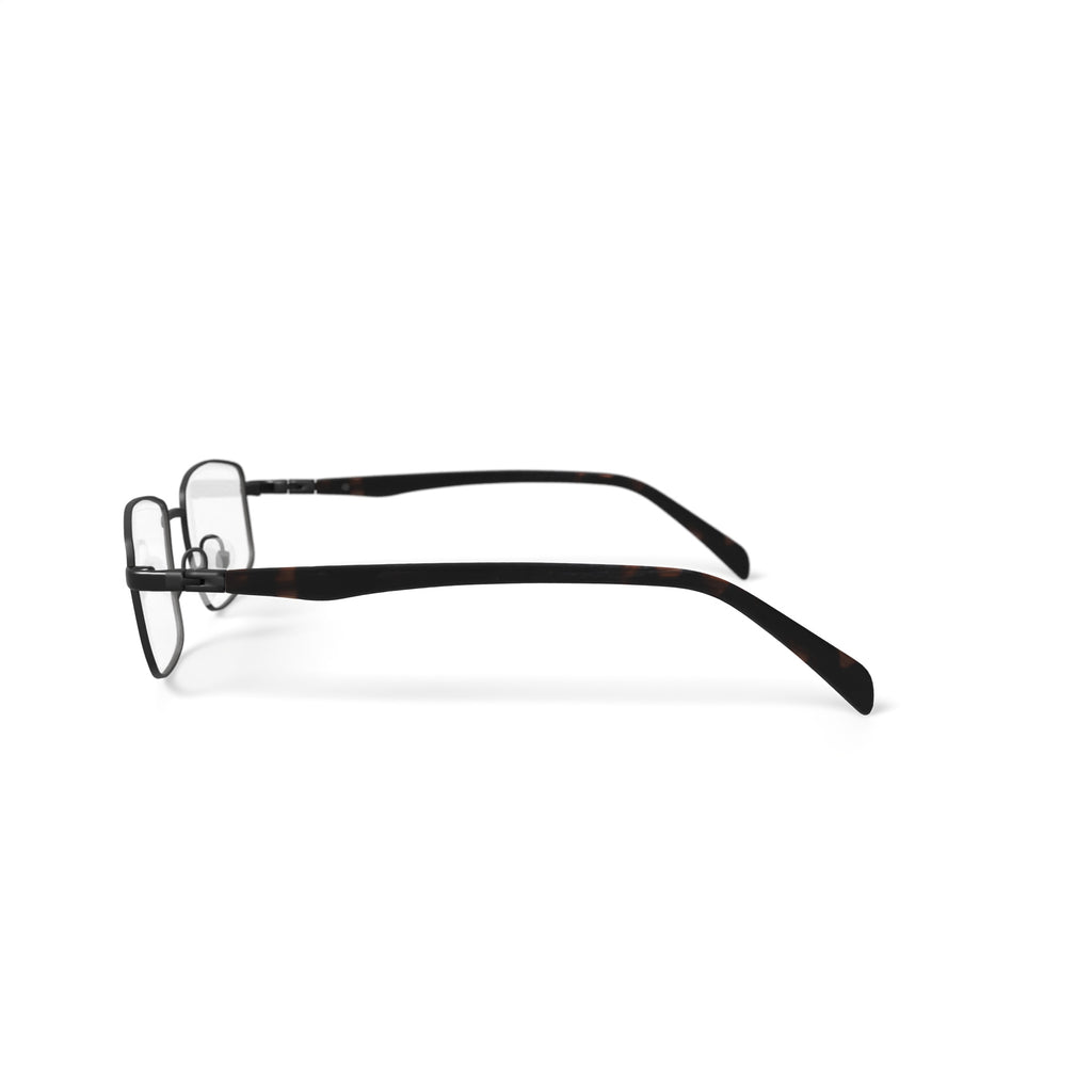 Men's Patriot Square Prescription Eyeglasses with Case, Gunmetal