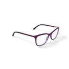 Women's HC268 Square Prescription Eyeglasses with Case, Dark Purple