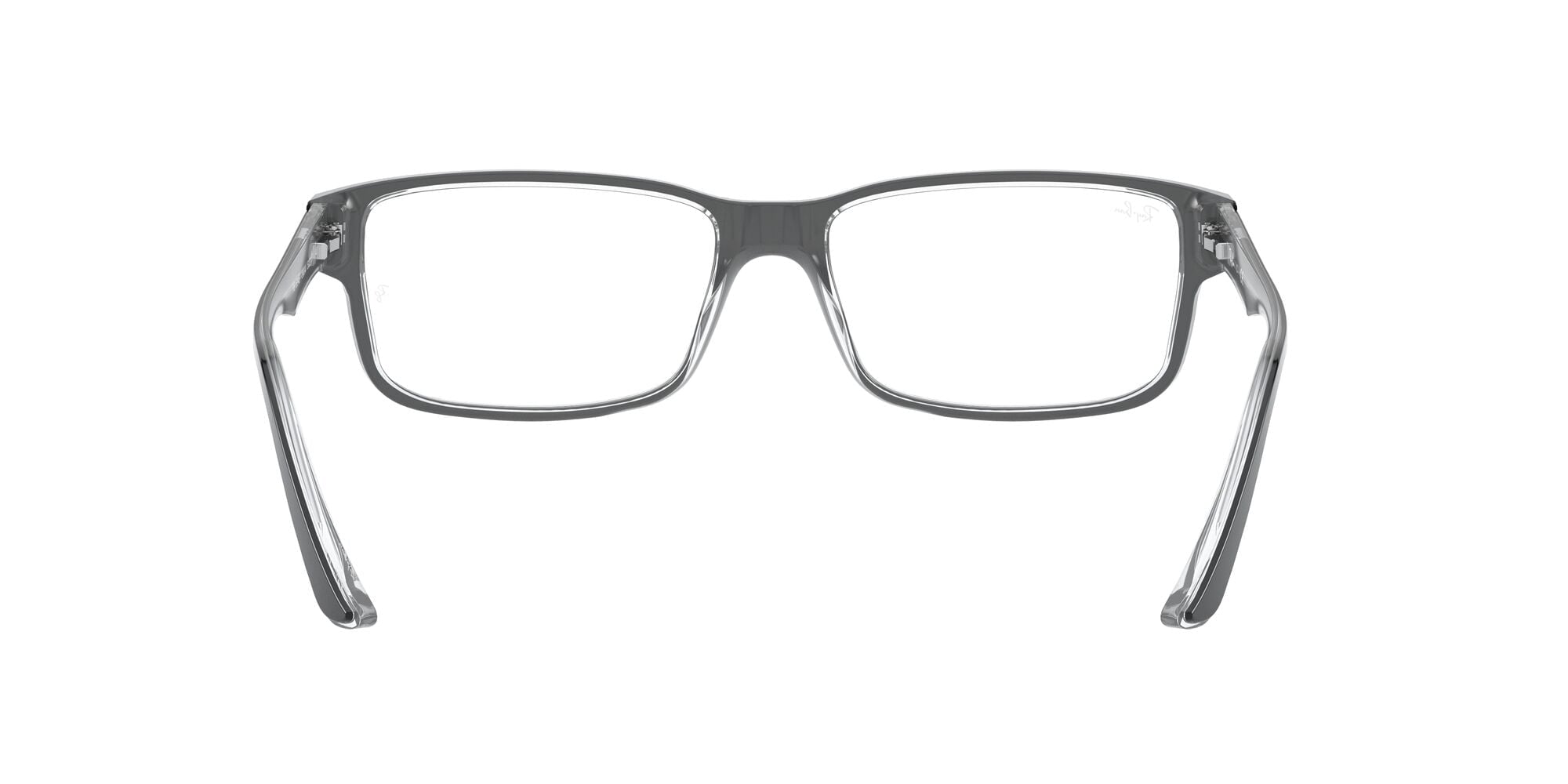  Unisex Size 54 Square RB5245 Optics Prescription Eyeglasses with Case, Black On Transparent