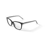 Women's XSLV03AS-01 Square Prescription Eyeglasses with Case, Black