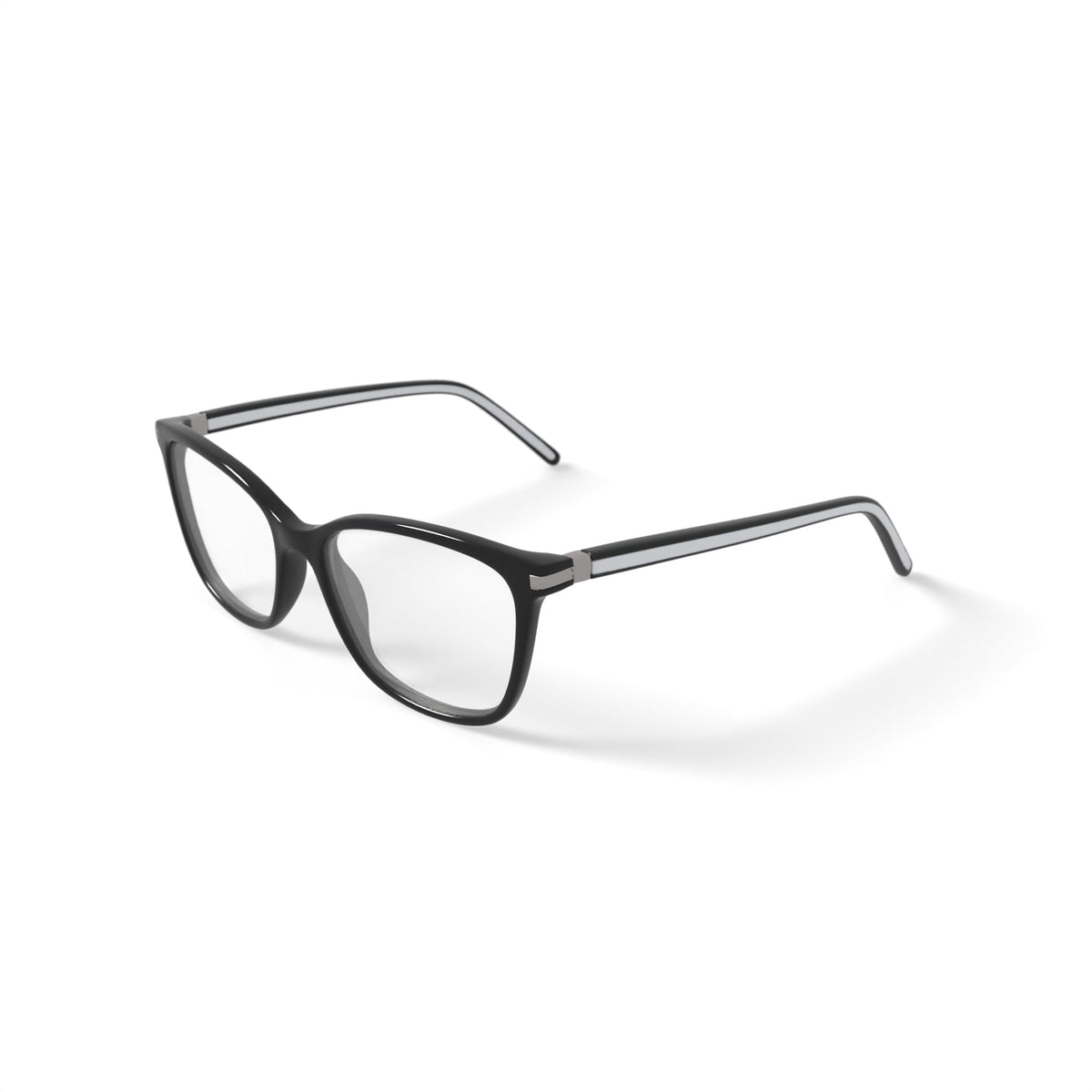 Women's XSLV03AS-01 Square Prescription Eyeglasses with Case, Black