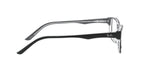  Unisex Size 54 Square RB5245 Optics Prescription Eyeglasses with Case, Black On Transparent