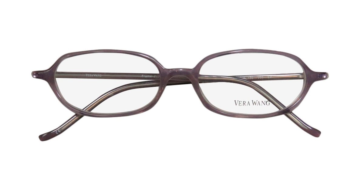 NEW VERA WANG V20 WOMENS/LADIES DESIGNER FULL-RIM LAVENDER OPTICAL CLASSIC MADE IN JAPAN FRAME DEMO LENSES 49-16-136 EYEGLASSES/EYE GLASSES
