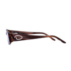 Women's OSL702 Round Prescription Eyeglasses with Case, Brown