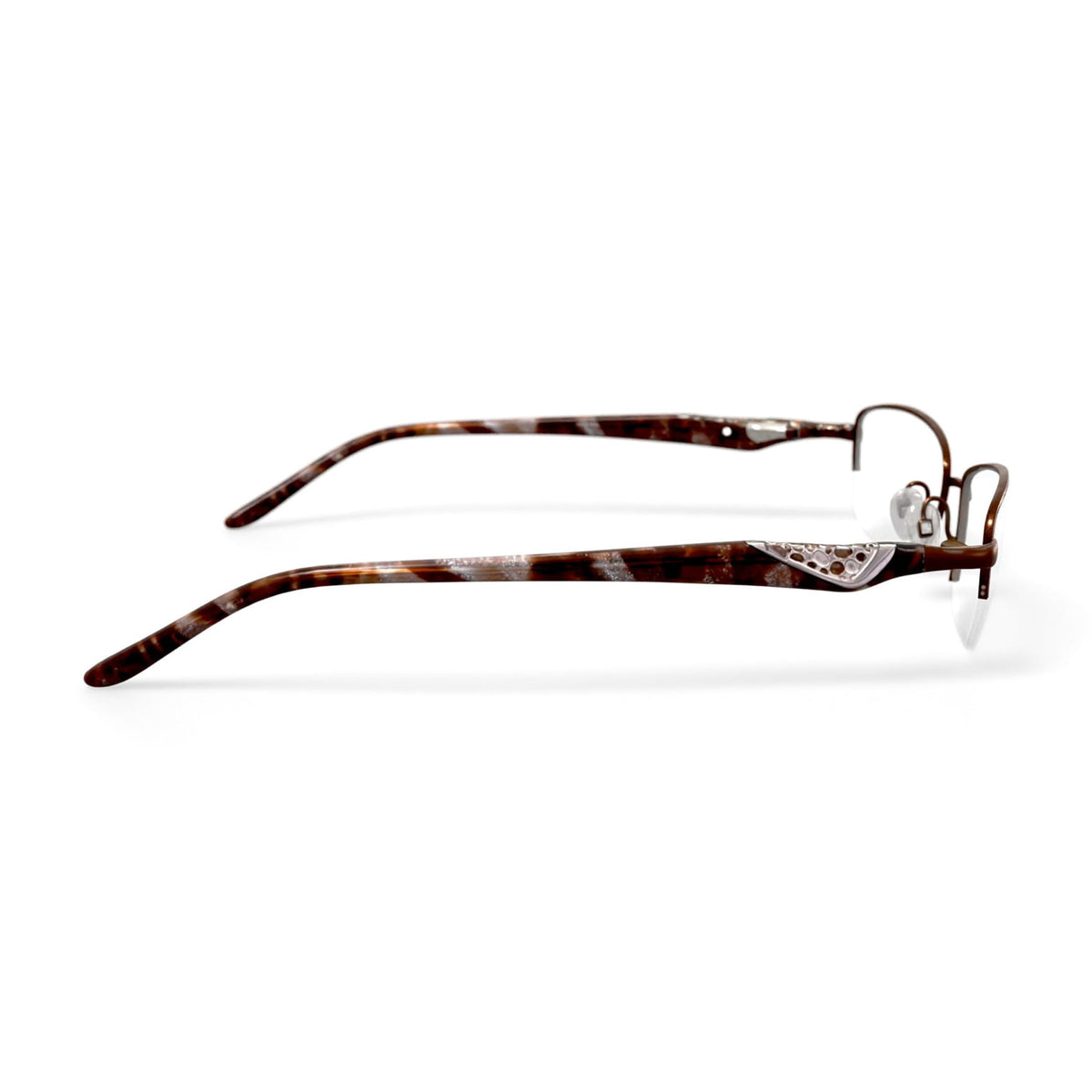 Women's S3208 Rectangular Prescription Eyeglasses with Case, Brown