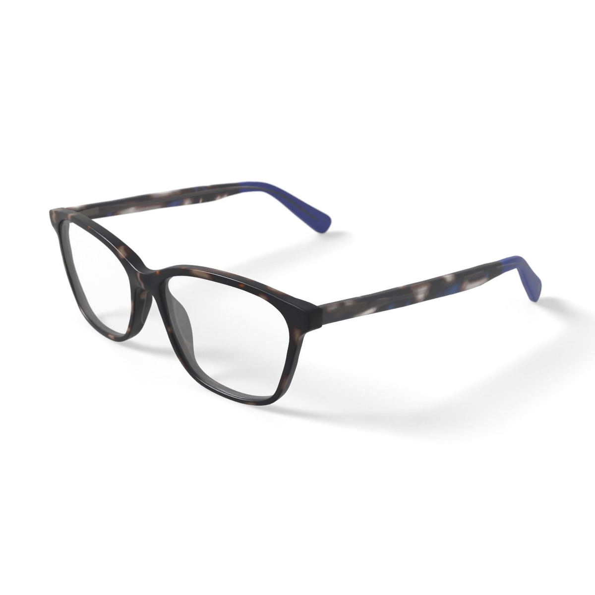 Women's Mckayla Square Prescription Eyeglasses with Case, Tortoise Blue