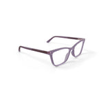 Women's HCV16 Square Prescription Eyeglasses with Case, Crystal Pink
