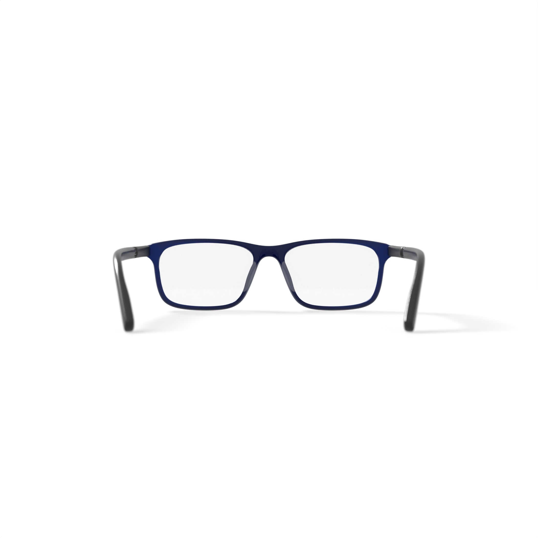 Men's M0501 Square Prescription Eyeglasses with Case, Navy Blue