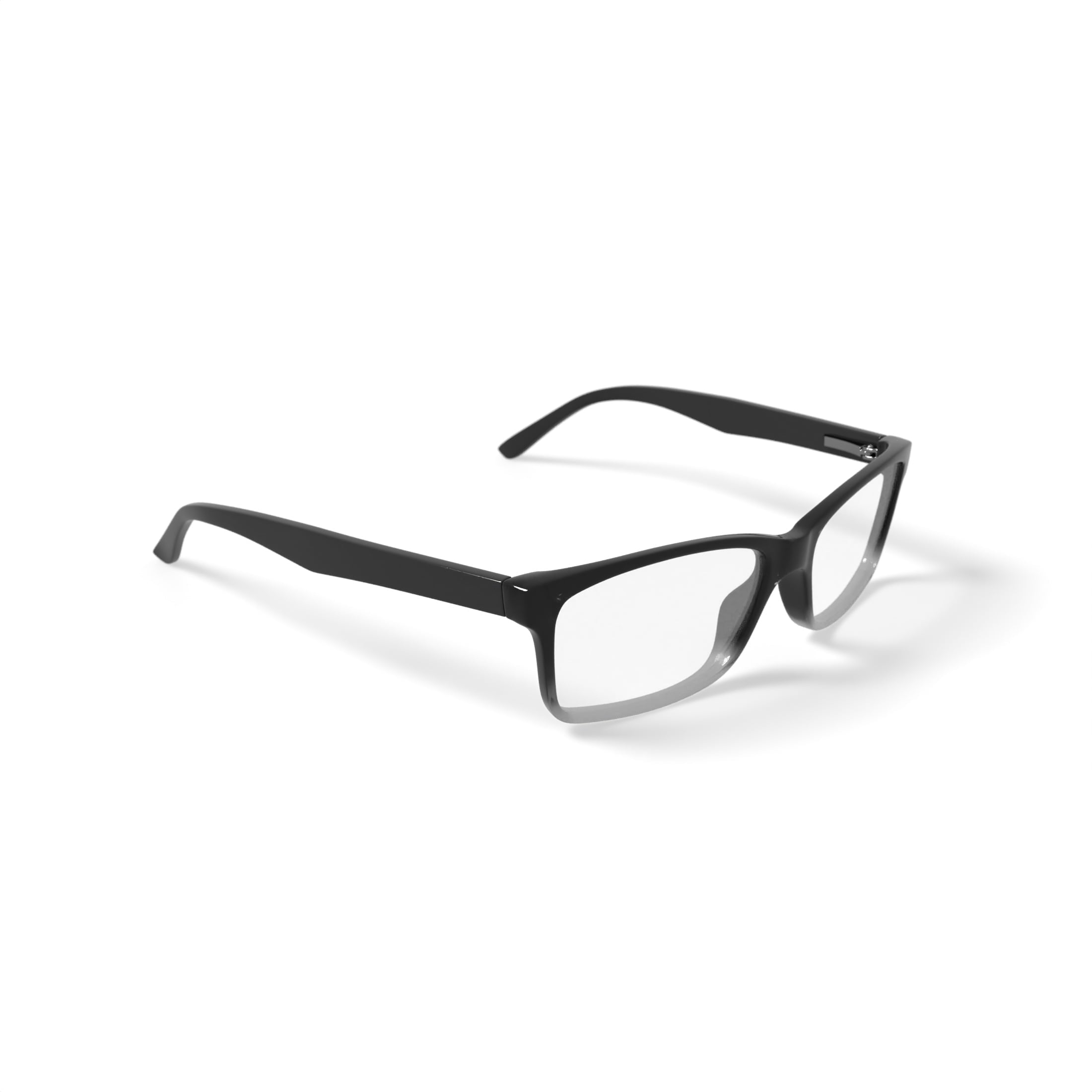 Men's MOP53 Rectangular Prescription Eyeglasses with Case, Black Gradient