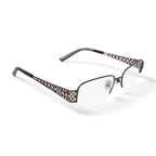 Women's WLO320 Square Square Prescription Eyeglasses with Case, Brown