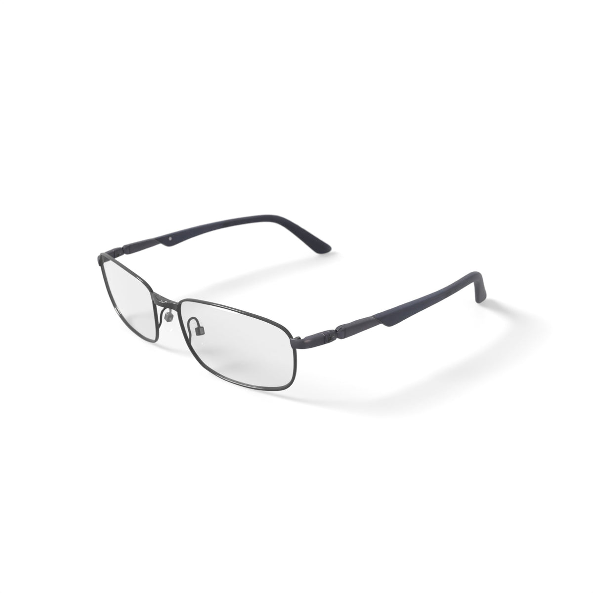 Men's EC316 Rectangular Prescription Eyeglasses with Case, Gray