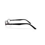 Men's Soldier Rectangular Prescription Eyeglasses with Case, Black