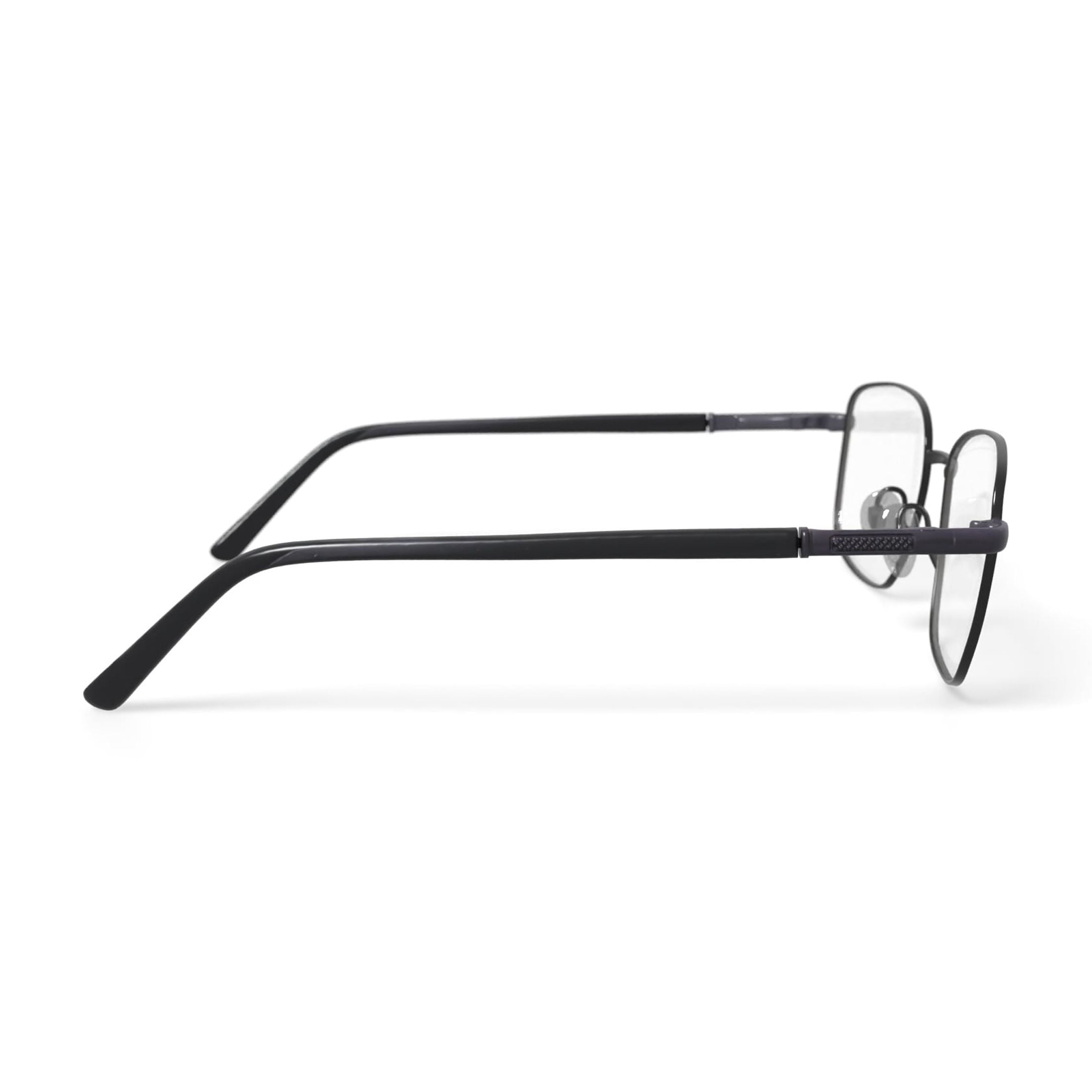 Men's Corporal Square Prescription Eyeglasses with Case, Gunmetal